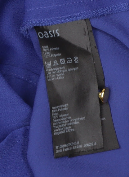 Womens UK Size 8 Oasis Blue  Blouse