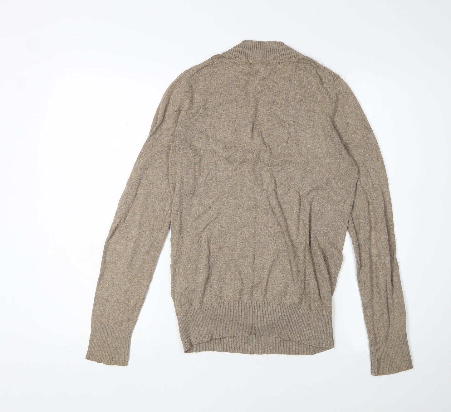 Gap Women's Beige V-Neck Pullover Jumper M