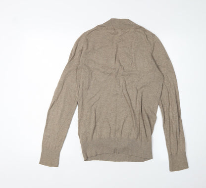 Gap Women's Beige V-Neck Pullover Jumper M