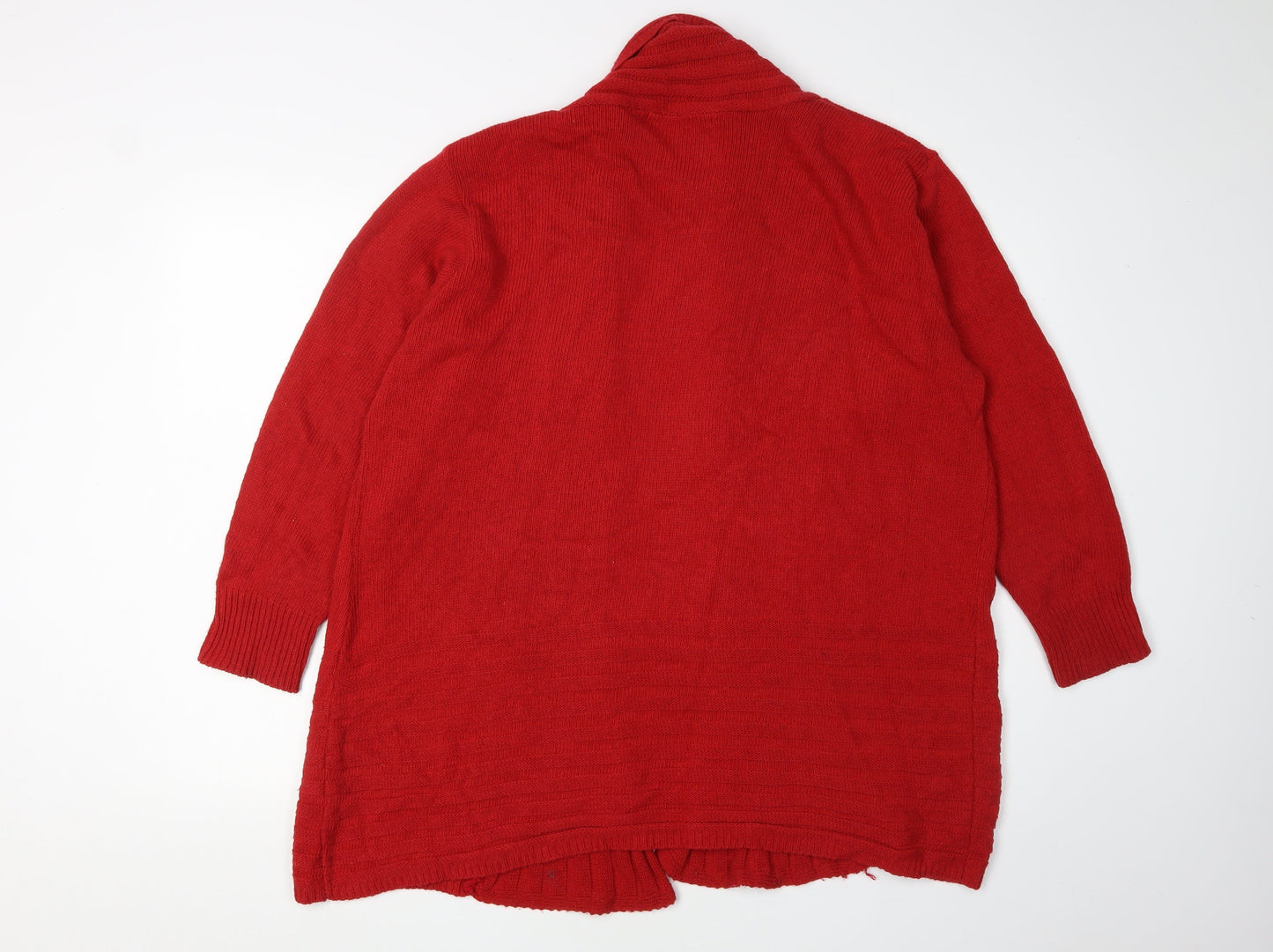 Womens UK Size XL Isle Red Cardigan Jumper