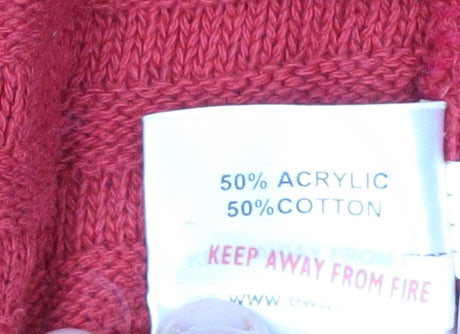 Womens UK Size XL Isle Red Cardigan Jumper