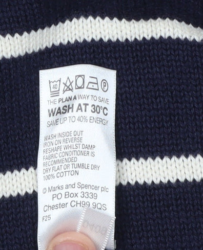 Womens UK Size 14 Marks and Spencer Blue Pullover Jumper