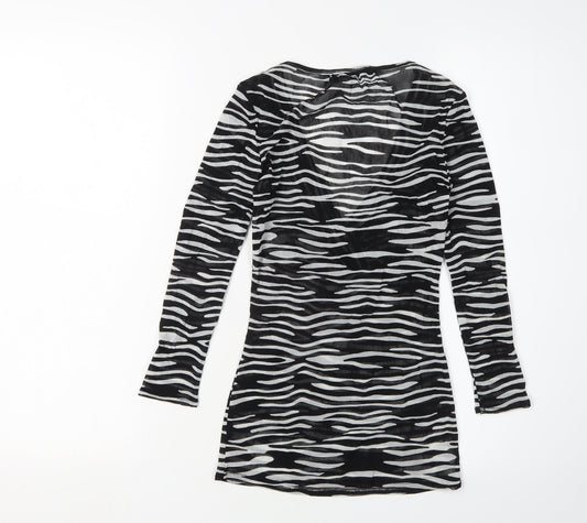 Womens UK Size 8 Coast Black Wrap Blouse