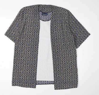Womens UK Size 14 Saloos Multicoloured Kimono Blouse