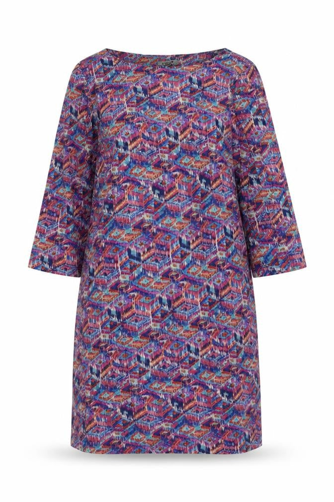 Jigsaw Women's Multicoloured Geometric Shift Dress L