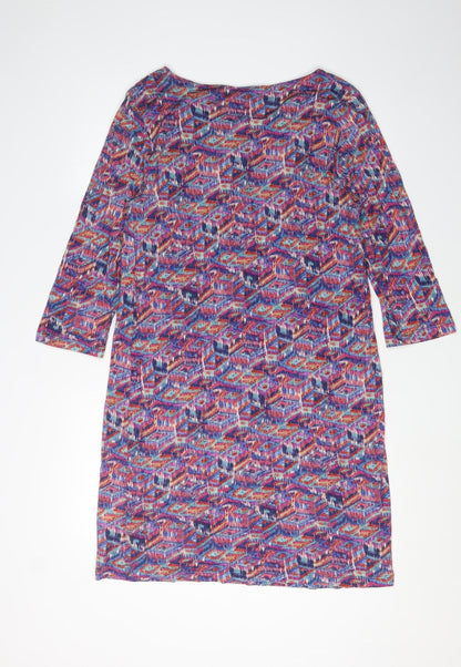 Jigsaw Women's Multicoloured Geometric Shift Dress L