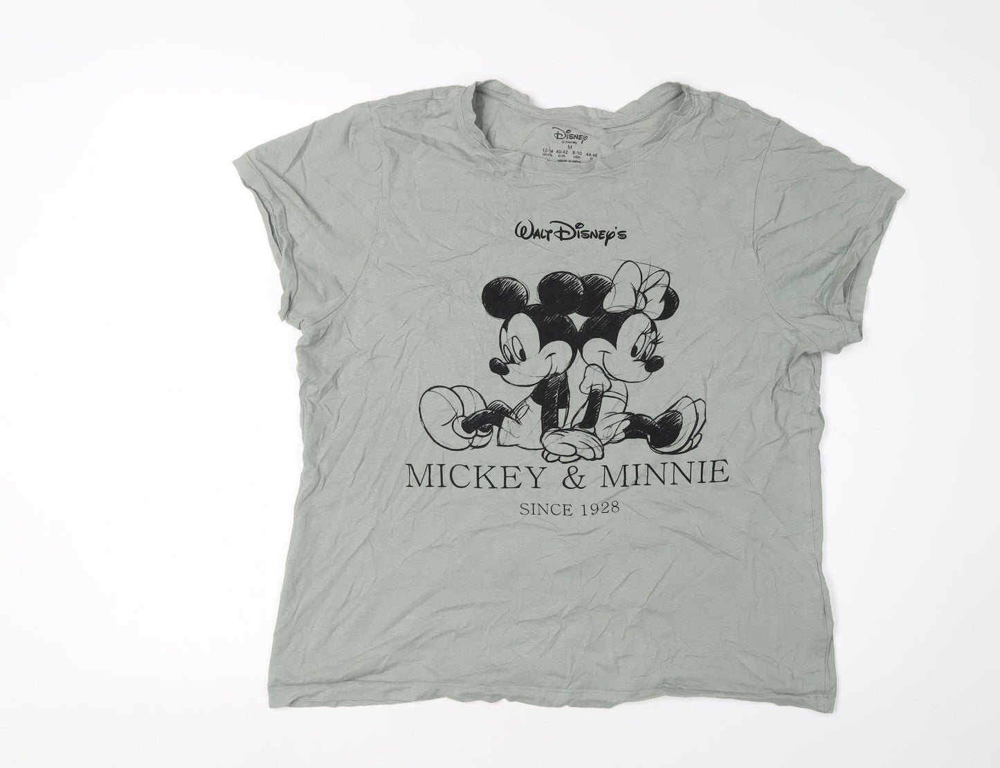 Unisex Adults UK Size M Disney Green  T-Shirt