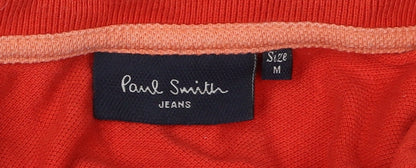 Paul Smith Red Polo Unisex M Cotton Short Sleeve