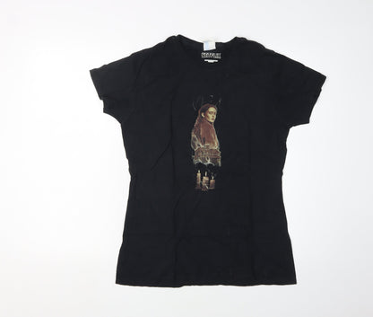 Womens UK Size S Netflix Black Basic T-Shirt