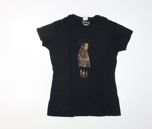 Womens UK Size S Netflix Black Basic T-Shirt
