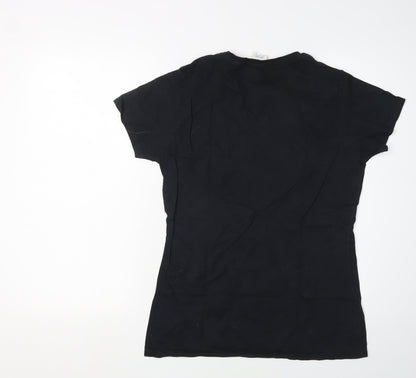 Womens UK Size S Netflix Black Basic T-Shirt