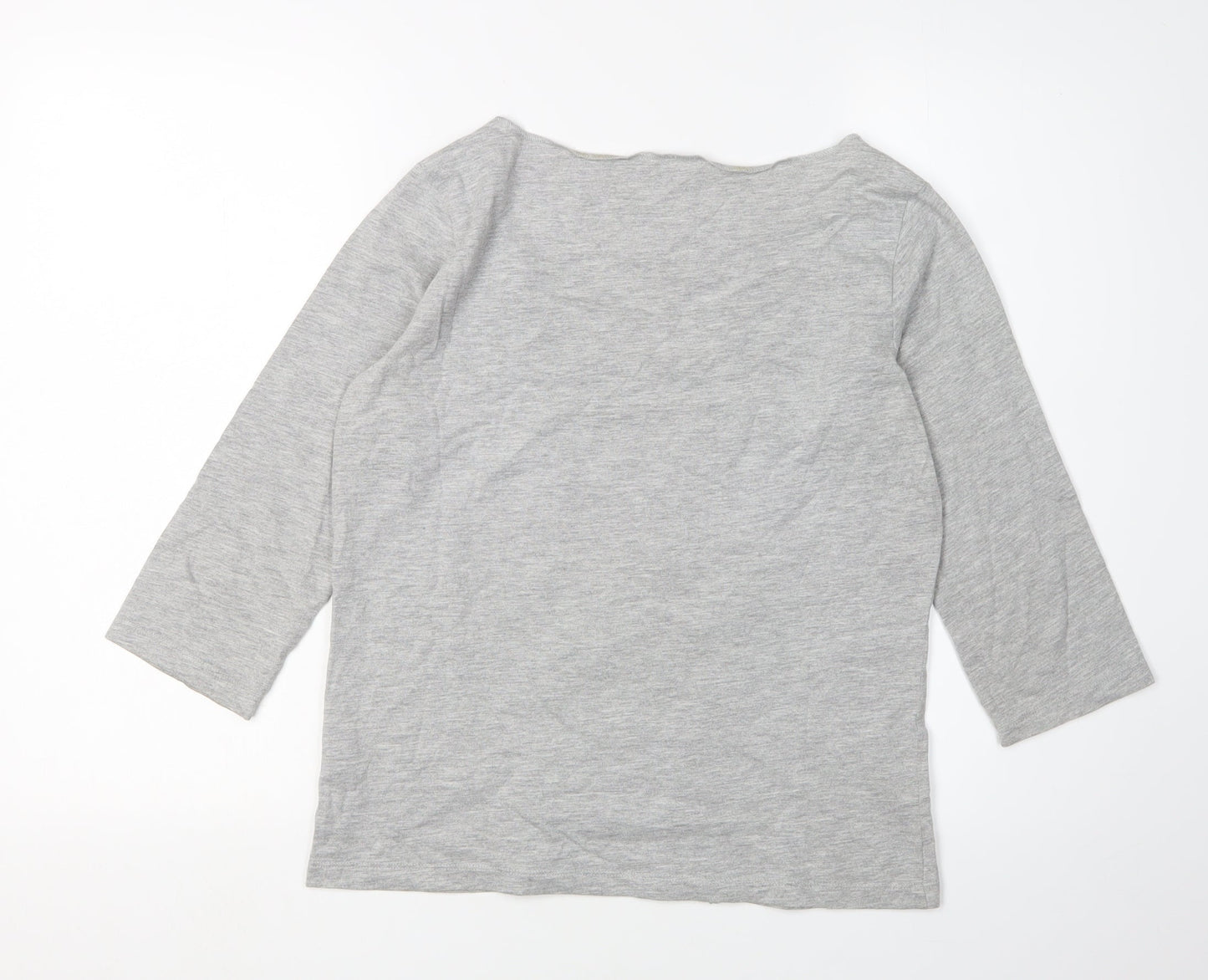 Womens UK Size 12 Marks and Spencer Grey Basic Top