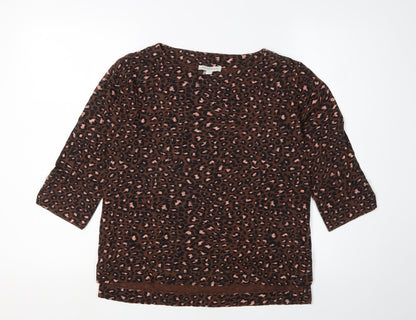 Womens UK Size S Monsoon Brown Basic Blouse