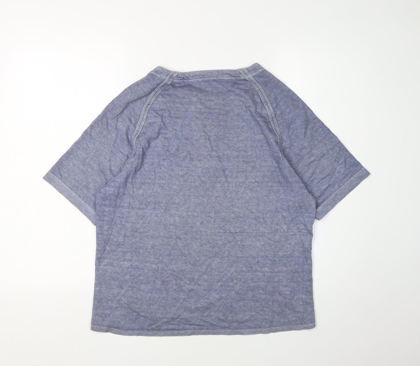 Womens UK Size 8 Wrap Blue Wrap T-Shirt