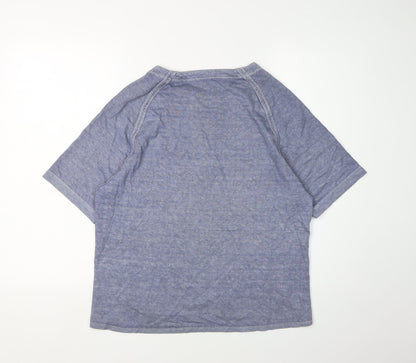 Womens UK Size 8 Wrap Blue Wrap T-Shirt