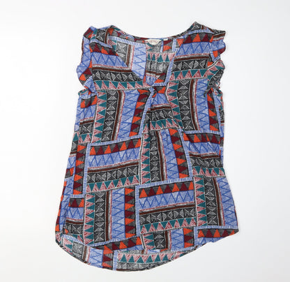 Womens UK Size 6 Fat Face Multicoloured Tunic Blouse