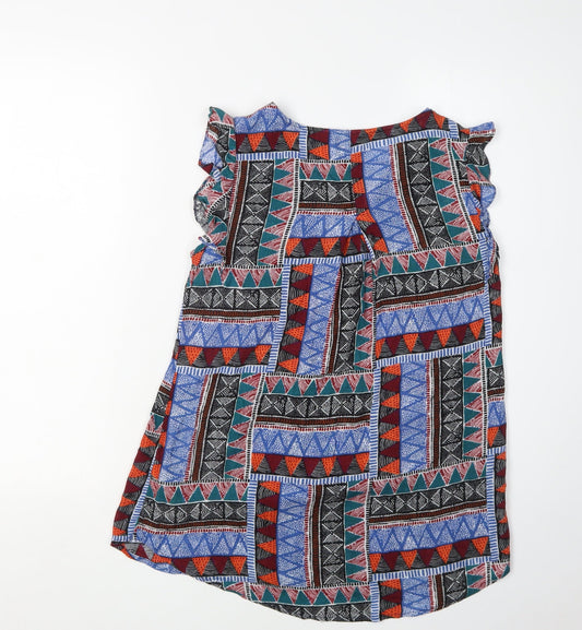 Womens UK Size 6 Fat Face Multicoloured Tunic Blouse