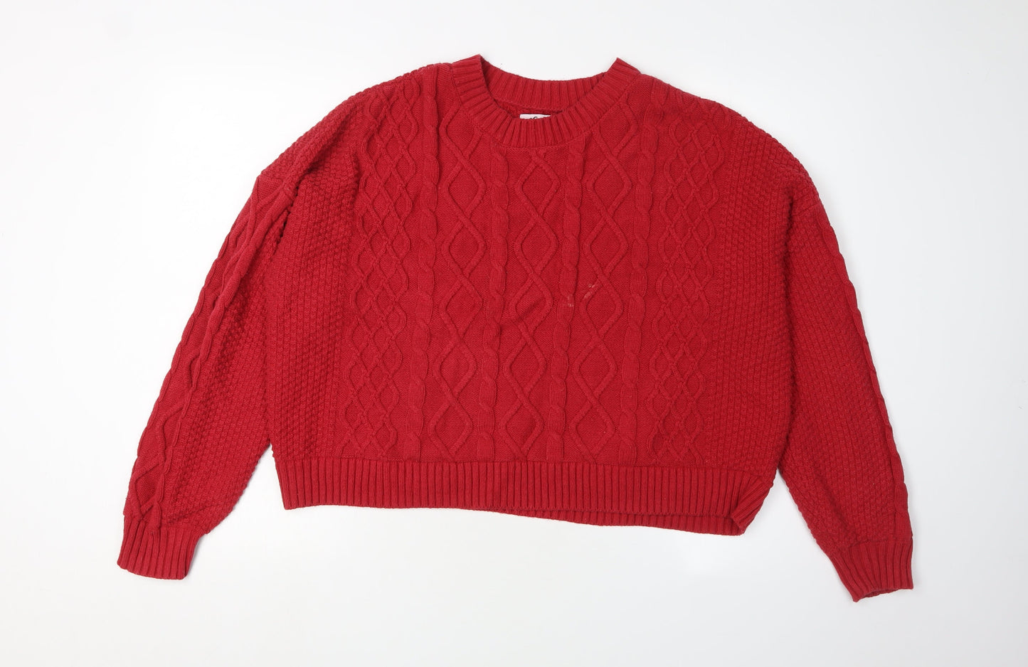 Womens UK Size L Hollister Red Pullover Jumper