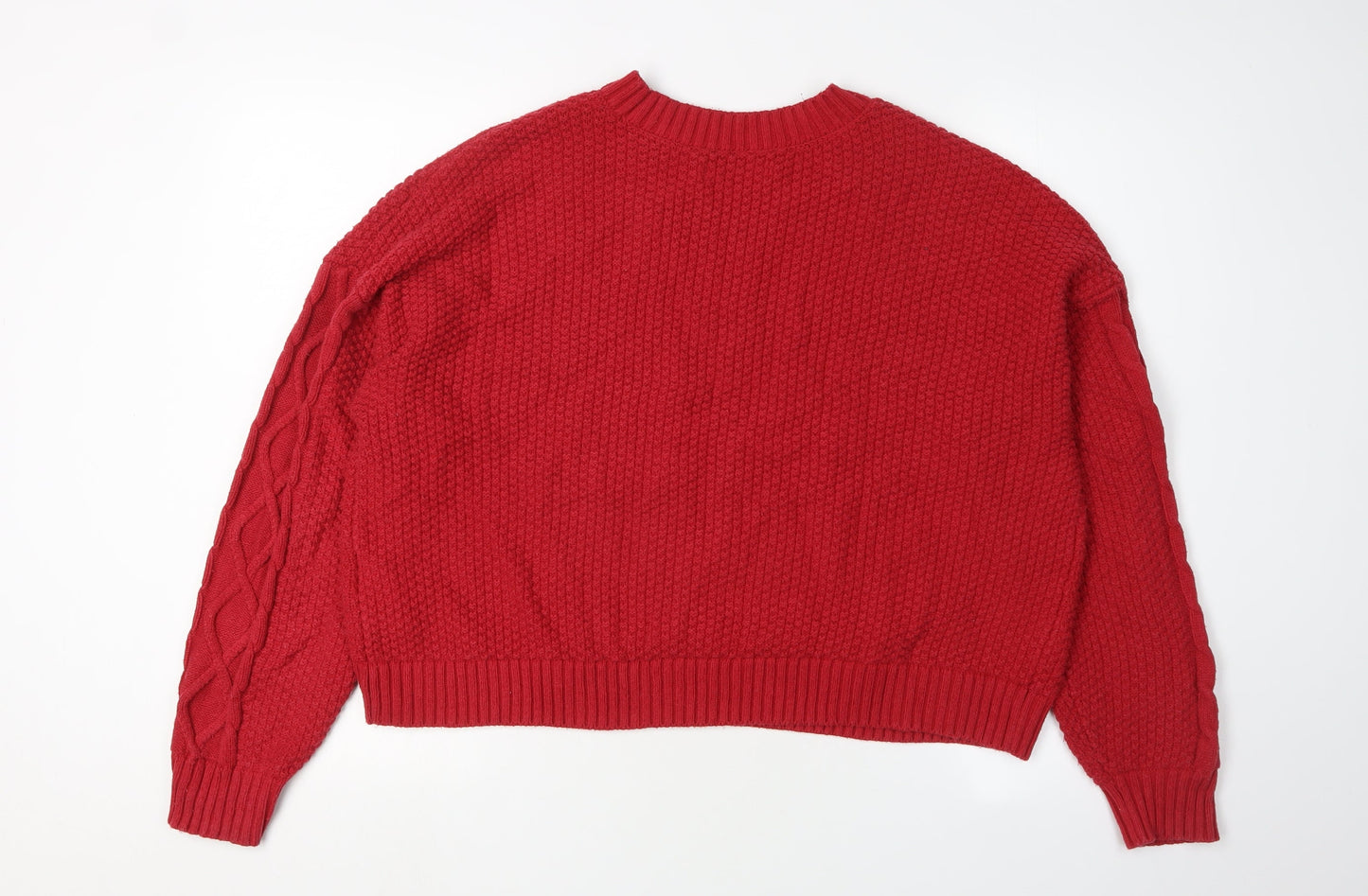 Womens UK Size L Hollister Red Pullover Jumper