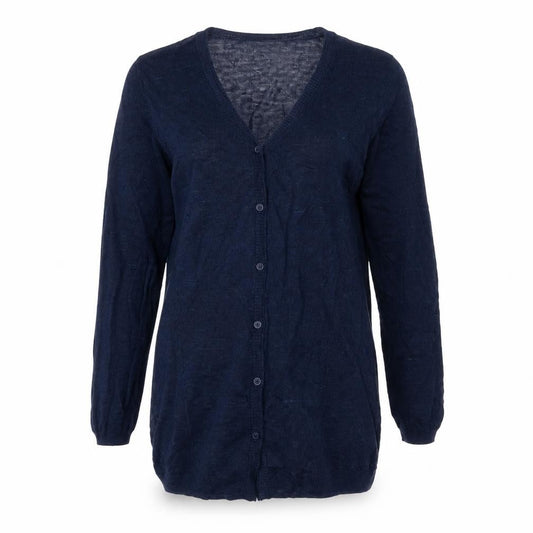 Womens UK Size 10 Laura Ashley Blue Cardigan Jumper
