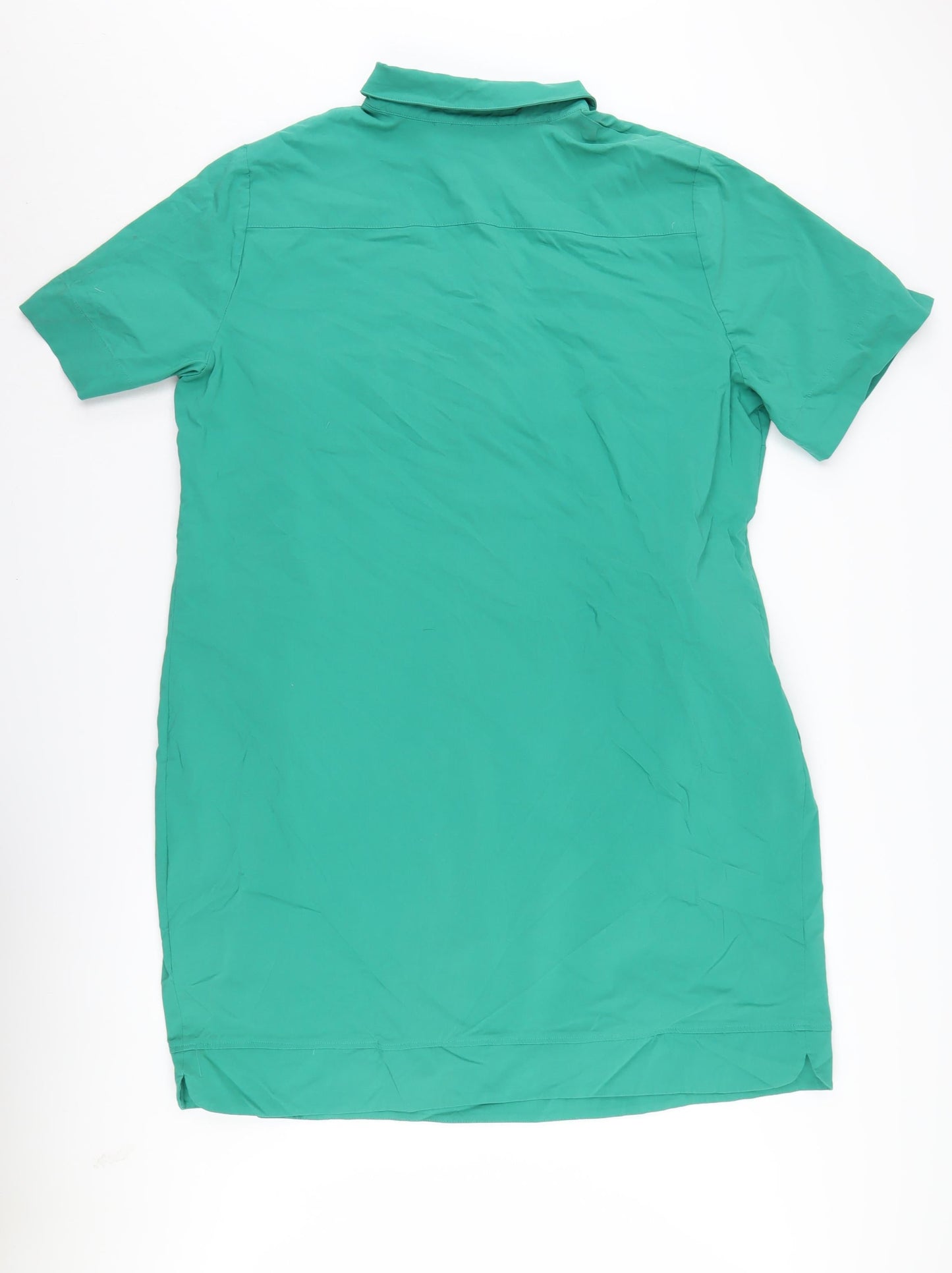 Collection L Women's Green Collared Shirt Dress Plus Size