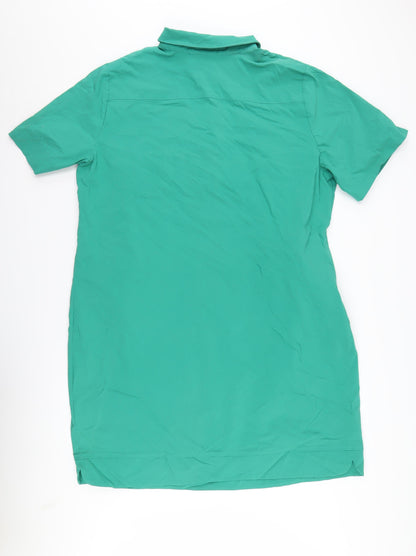 Collection L Women's Green Collared Shirt Dress Plus Size