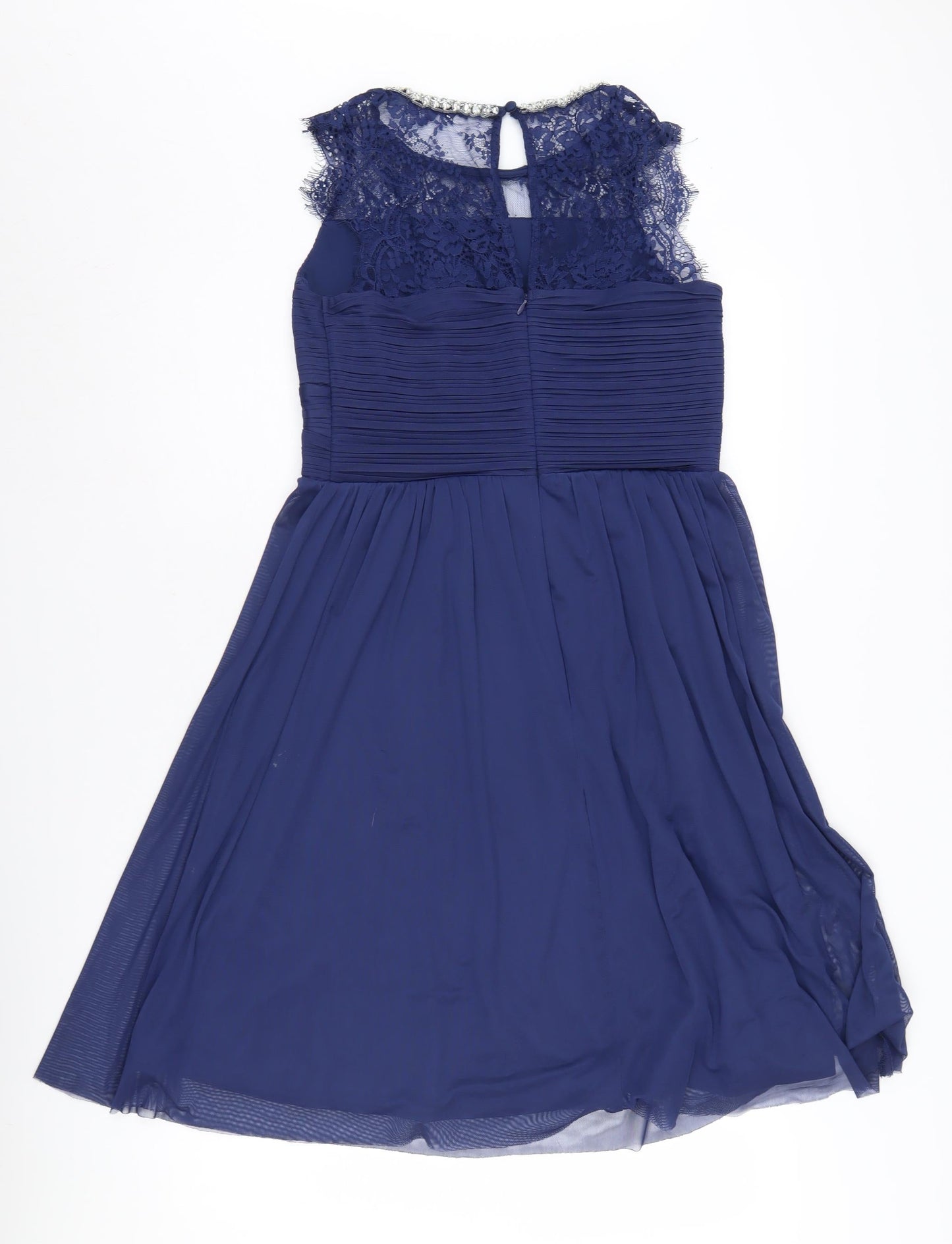 Lipsy London Girls Blue A-Line Dress Size 14 Party Formal