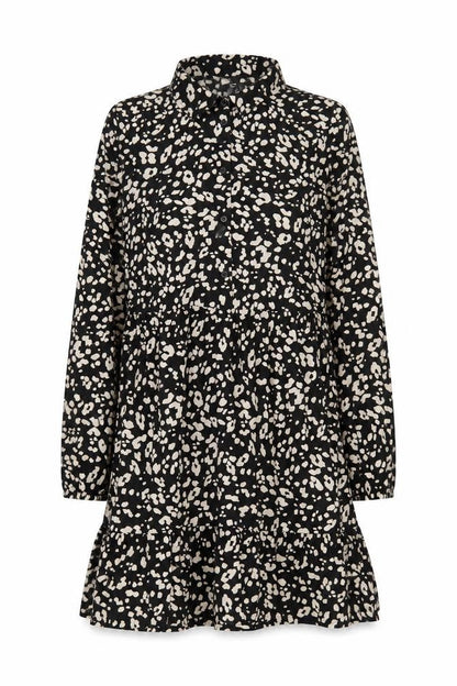 New Look Women's Black Animal Print Shift Dress Size 12
