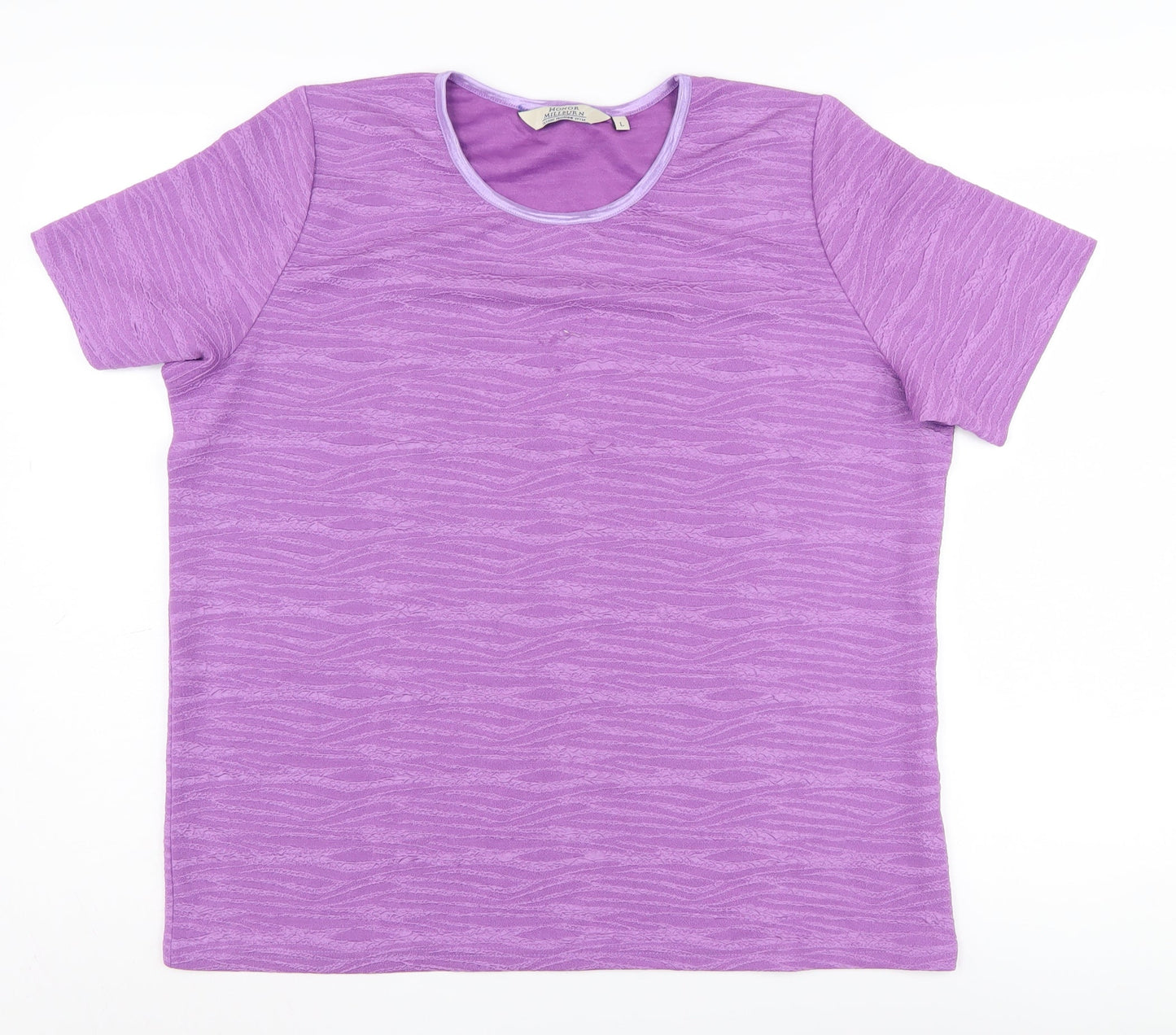 Womens UK Size L Honor Millburn Purple Basic T-Shirt