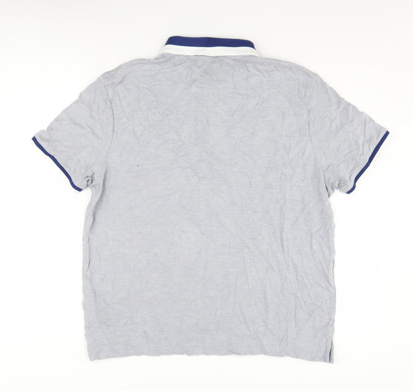 Marks and Spencer Men's Blue Modal Polo Size L