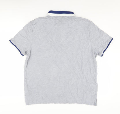 Marks and Spencer Men's Blue Modal Polo Size L