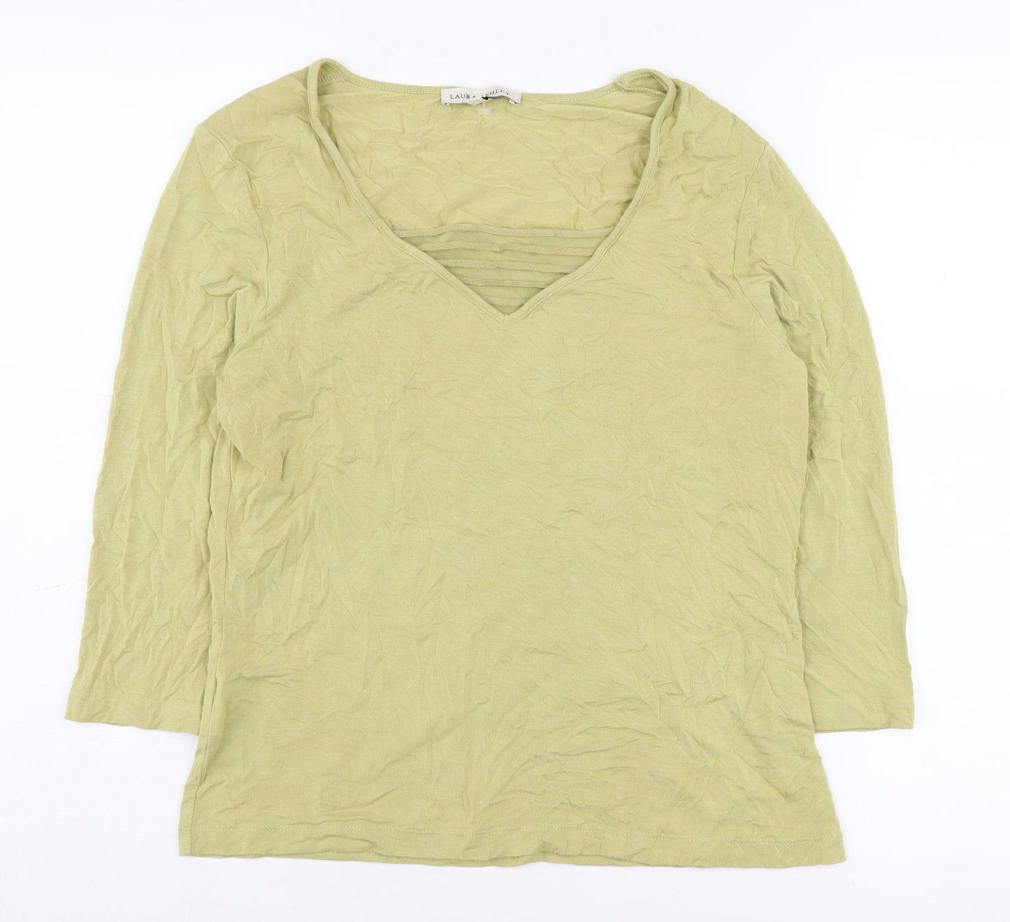 Womens UK Size 16 Laura Ashley Green Basic Blouse