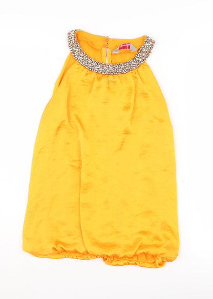 Womens UK Size 12 Dorothy Perkins Yellow Tunic Blouse