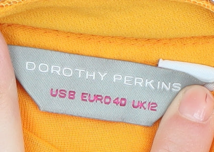 Womens UK Size 12 Dorothy Perkins Yellow Tunic Blouse