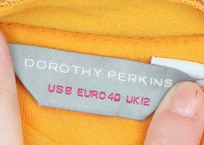 Womens UK Size 12 Dorothy Perkins Yellow Tunic Blouse