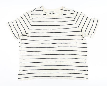 Womens UK Size 14 Marks and Spencer White Basic T-Shirt