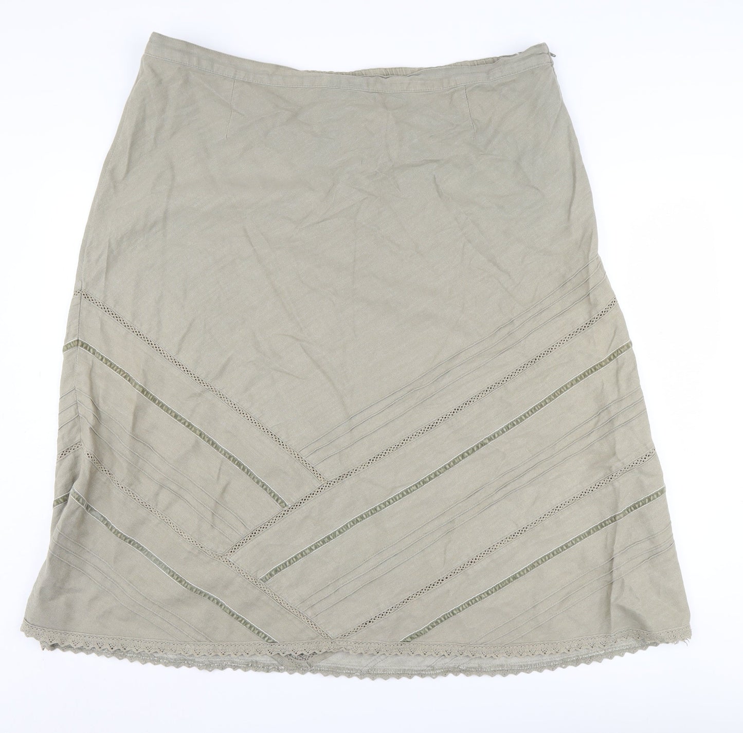Damart Women's Beige Cotton Skirt Size 24