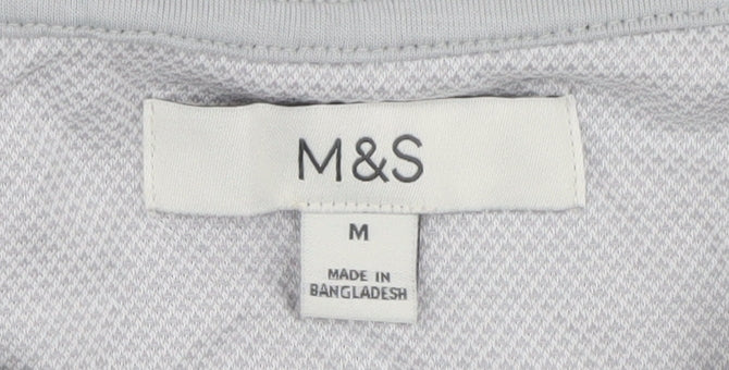 Marks and Spencer Men's Grey Collared Polo M