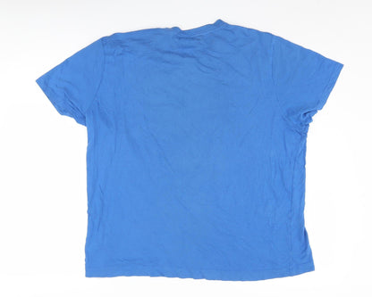 Puma Men's Blue Graphic Logo T-Shirt Size L