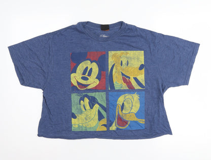 Unisex Adults UK Size L Disney Blue  T-Shirt