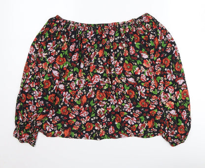Zara Women's Floral Multicoloured Tunic Blouse, S