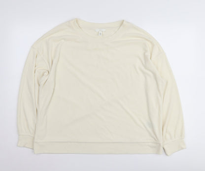 H&M Women's Ivory Pullover Sweatshirt Size 12