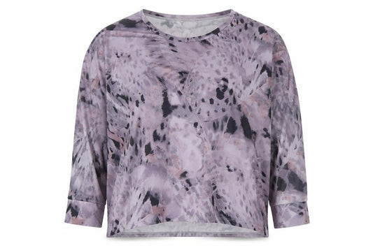 Front view of A Postcard From Brighton Grey Animal Print Blouse