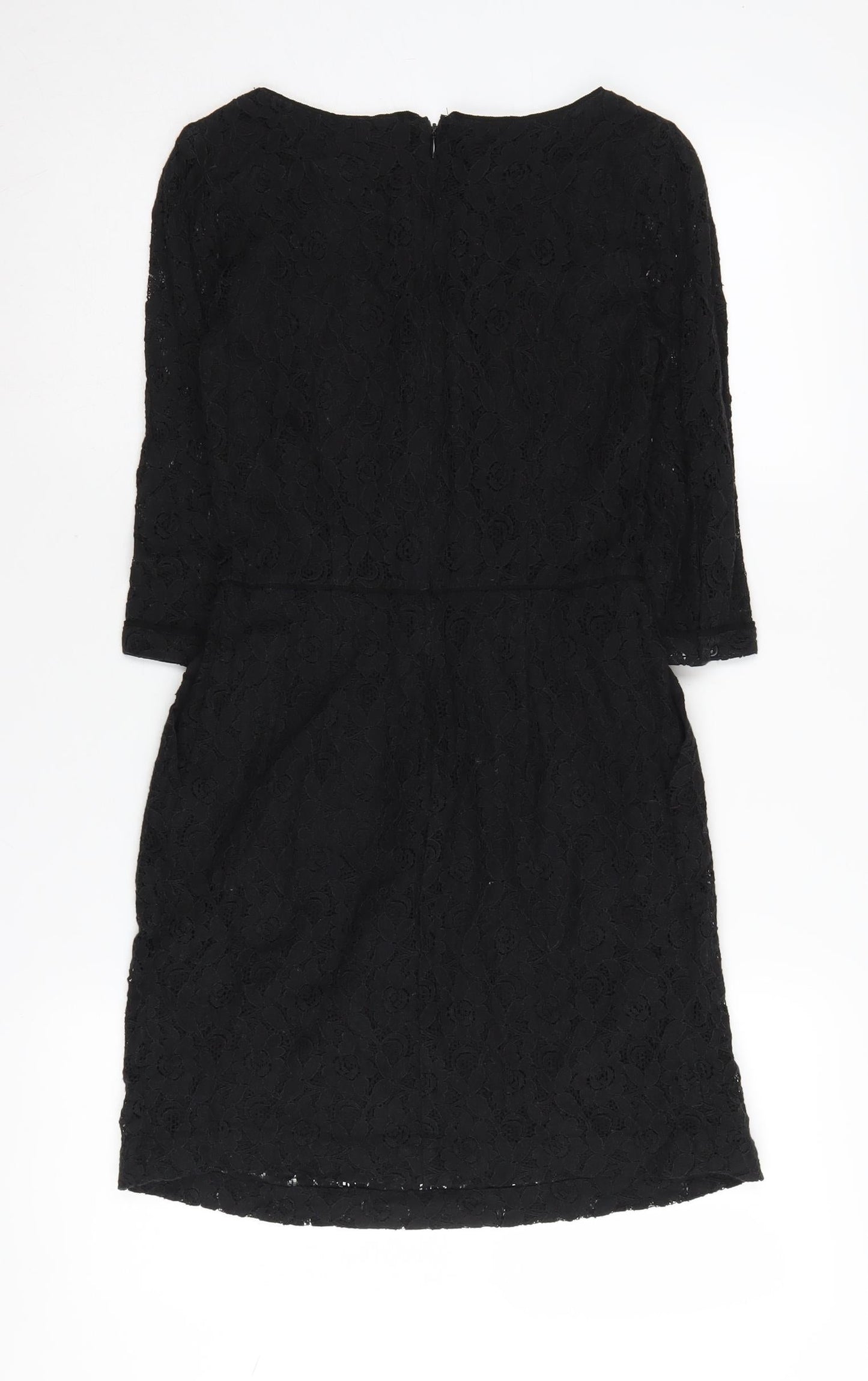 MNG Women's Black Lace Sheath Dress XS