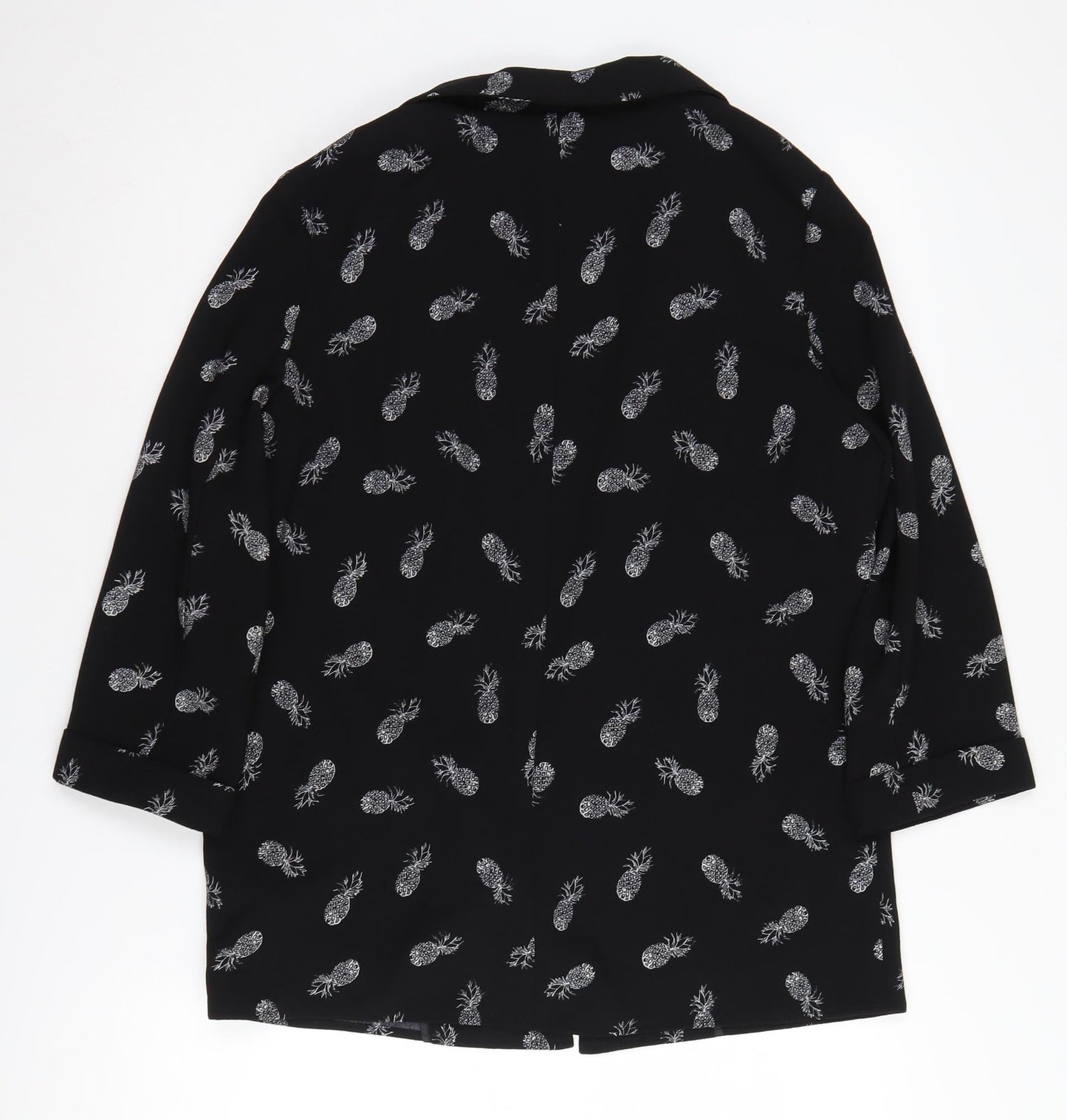 By Henry Holland Women's Black Blazer, Size 12, Pineapple Print
