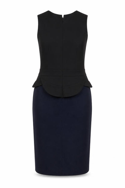 Oasis Women's Black Pencil Dress Size 10 with Peplum