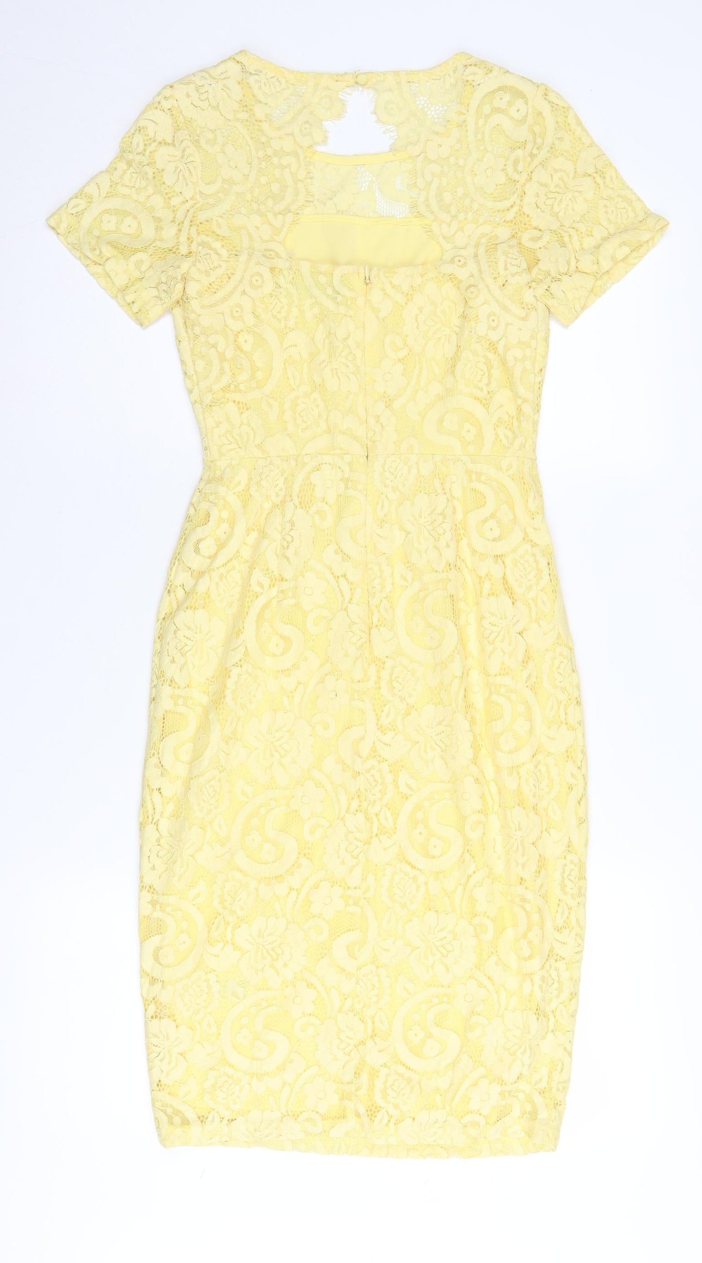 Dorothy Perkins Yellow Sheath Dress Size 6