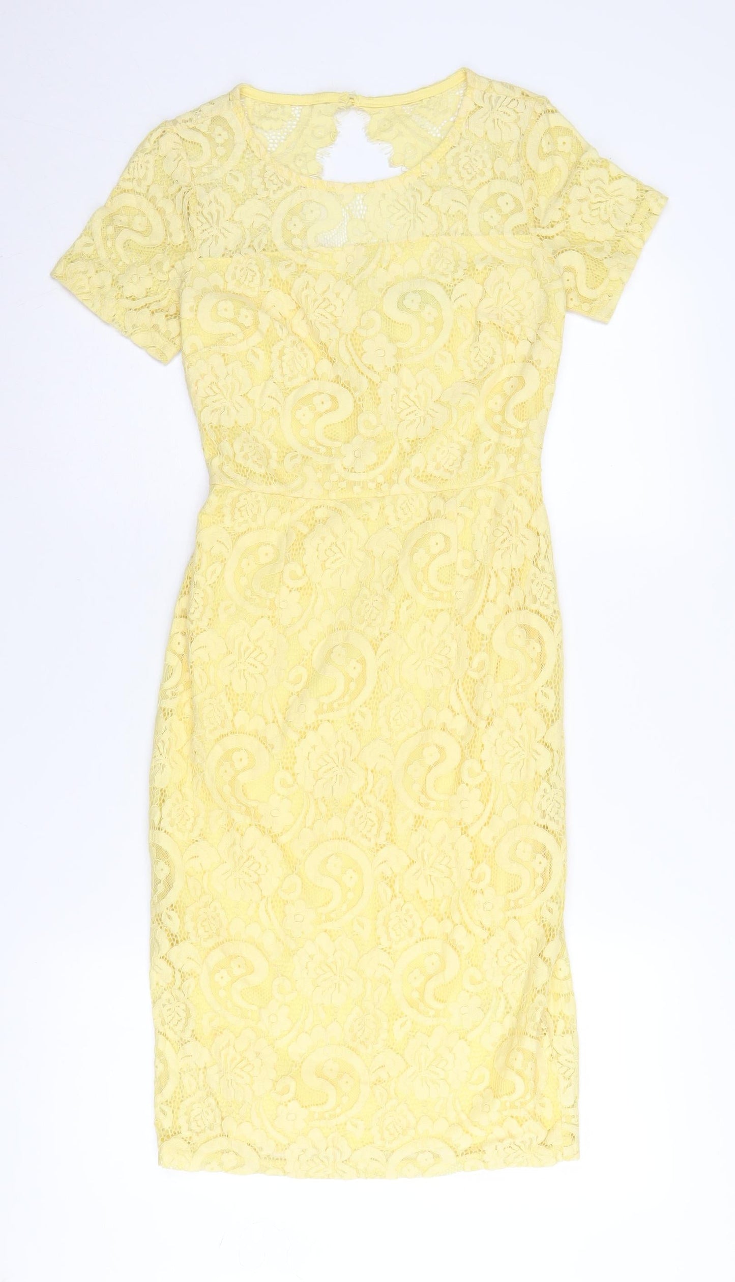 Dorothy Perkins Yellow Sheath Dress Size 6