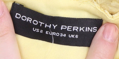 Dorothy Perkins Yellow Sheath Dress Size 6