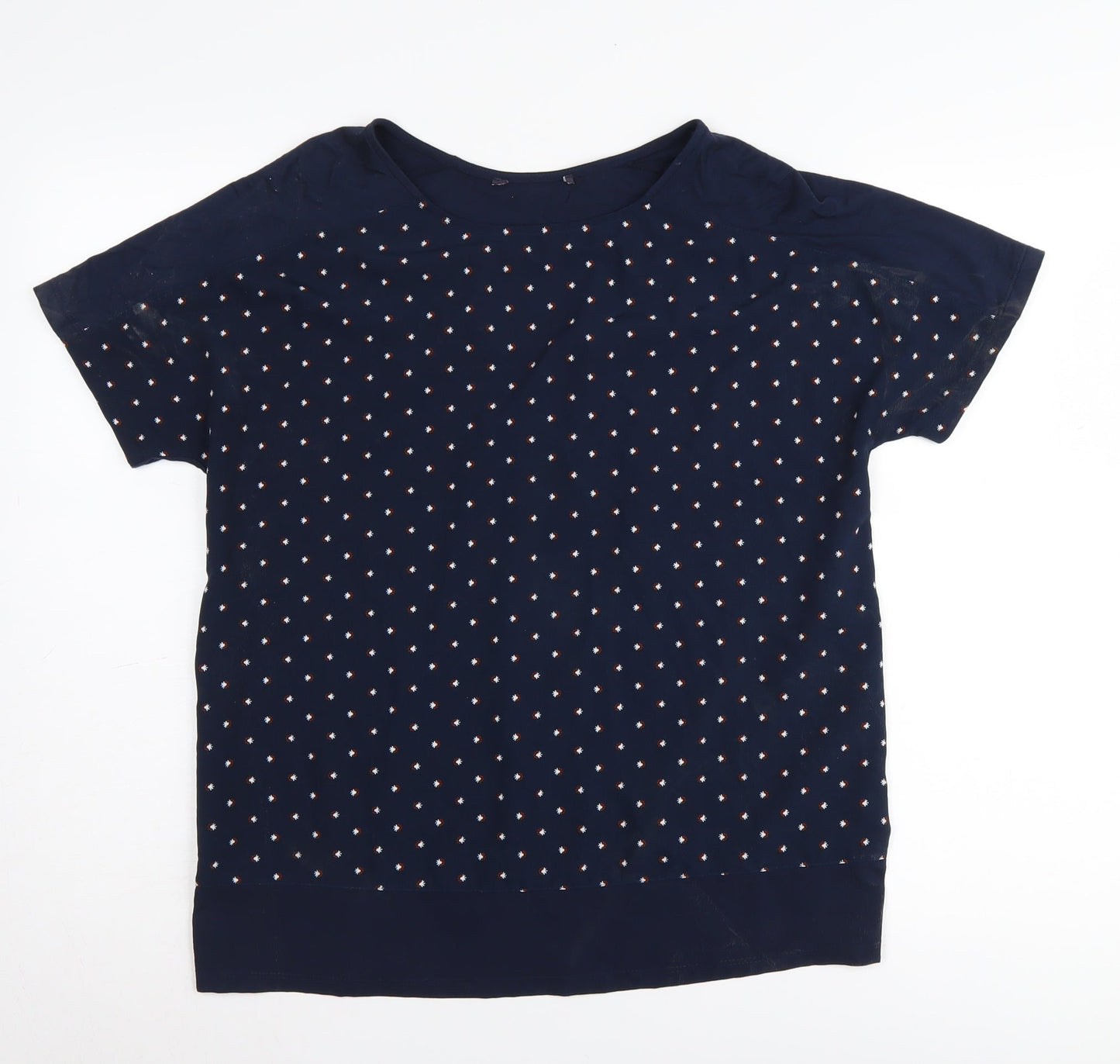 Womens UK Size 12 Marks and Spencer Blue Jersey T-Shirt